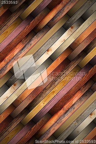 Image of wooden tiles mounted on the floor