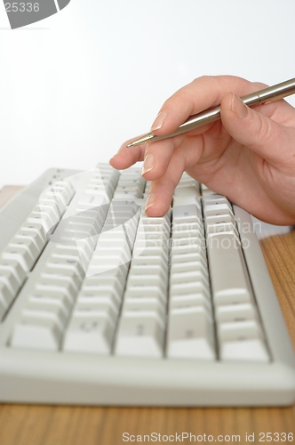 Image of Woman typing