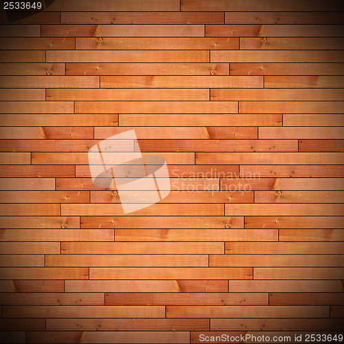 Image of grungy wood wall backdrop with vignette