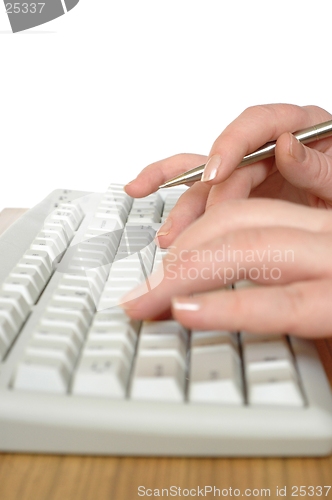 Image of Woman typing