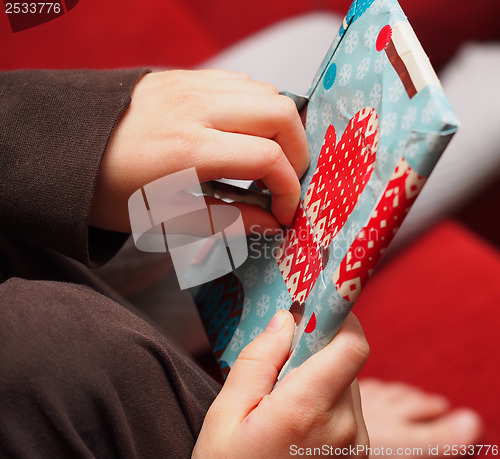 Image of Opening the Cristmas Presents