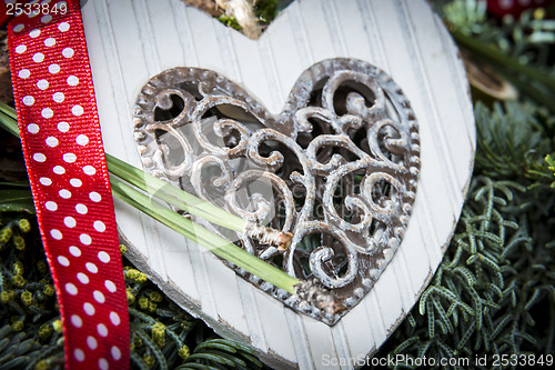 Image of Detail shot of advent wreath