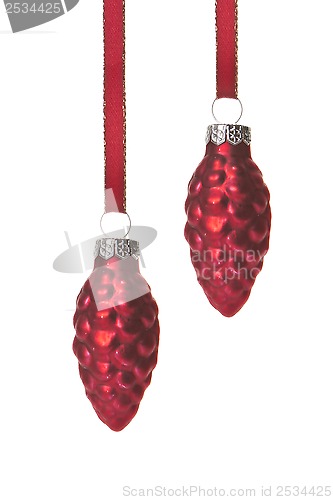 Image of christmas, christmas ornament red