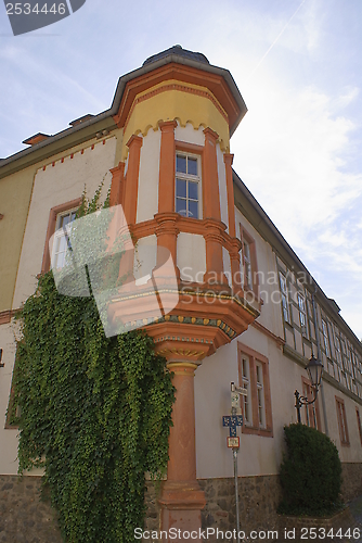 Image of timbered house with oriel