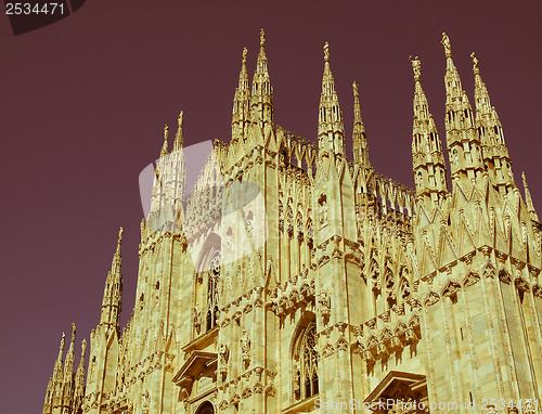 Image of Retro looking Duomo, Milan