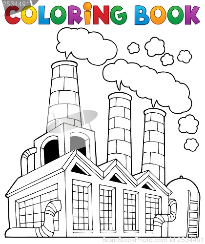 Image of Coloring book factory theme 1