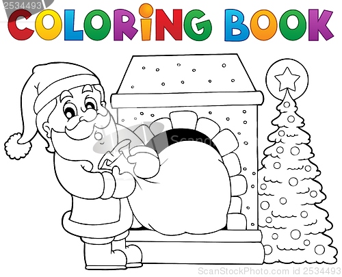 Image of Coloring book Santa Claus theme 9