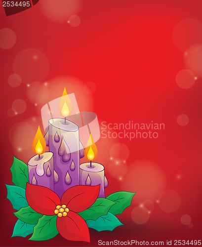Image of Christmas candle theme image 1