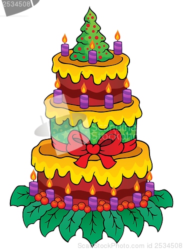 Image of Christmas theme cake image 1