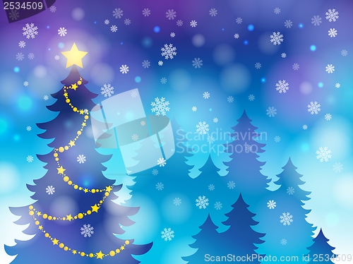Image of Christmas tree silhouette topic 4