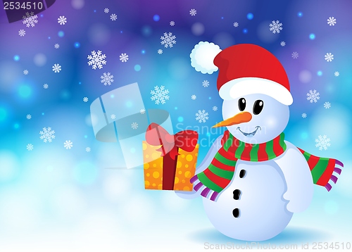 Image of Christmas snowman theme image 3