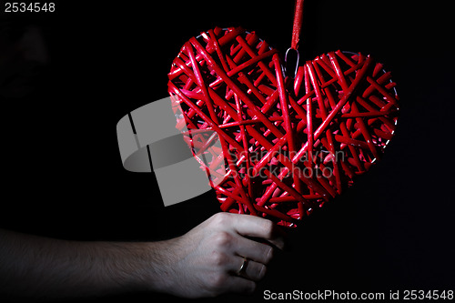 Image of Hand made red heart