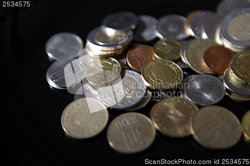 Image of Coins on black