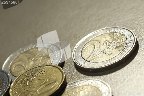 Image of Close up photo of coins