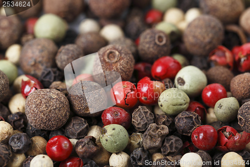 Image of Mixed peppers macro