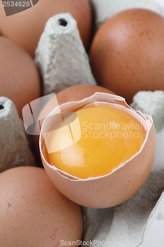 Image of Separated yolk in a shell