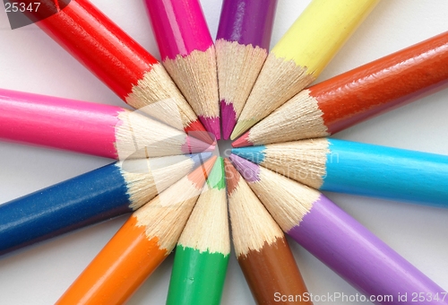 Image of Colored pencils macro