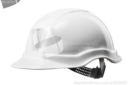 Image of White hard hat isolated on white