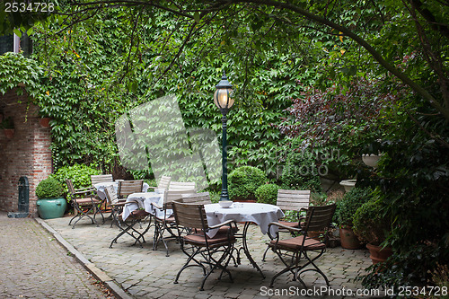 Image of Small cafe in Bruges, Belgium