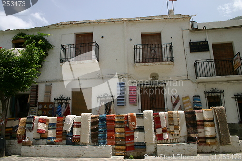 Image of Rugs for sale in an Andalucian village