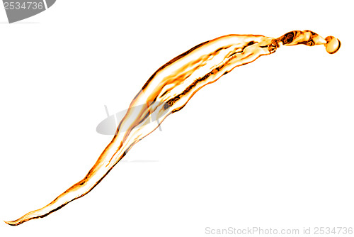 Image of orange water splash isolated on white