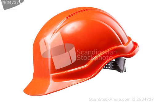 Image of Red hard hat isolated on white