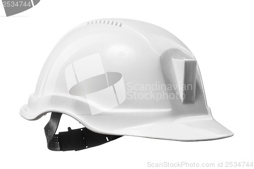 Image of White hard hat isolated on white