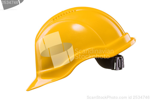Image of Yellow hard hat isolated on white