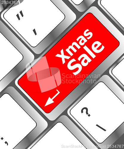 Image of Computer keyboard with holiday key - xmas sale