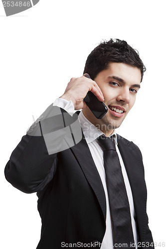 Image of Businessman calling