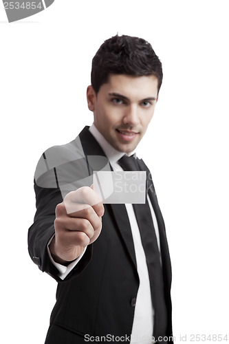 Image of Holding a business card