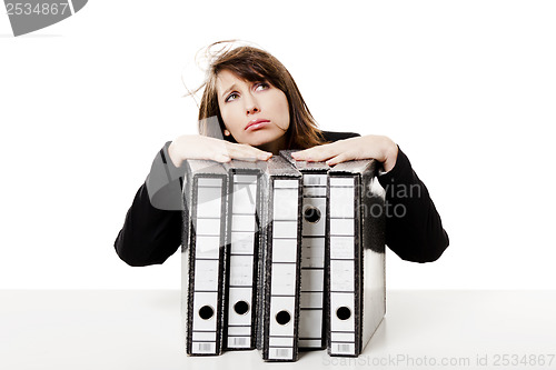 Image of Stressed woman at the office