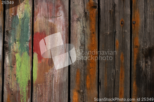 Image of Old weathered and worn wooden planks