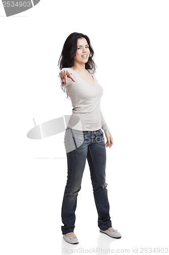 Image of Girl pointing