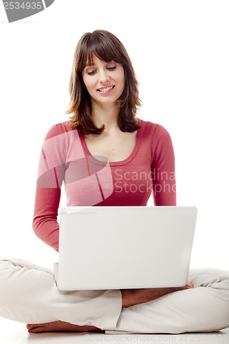 Image of Woman working with a laptop