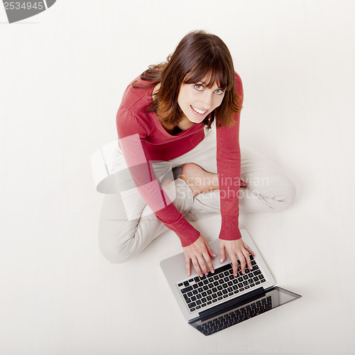 Image of Working with a laptop