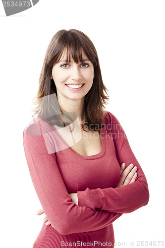 Image of Happy woman smiling