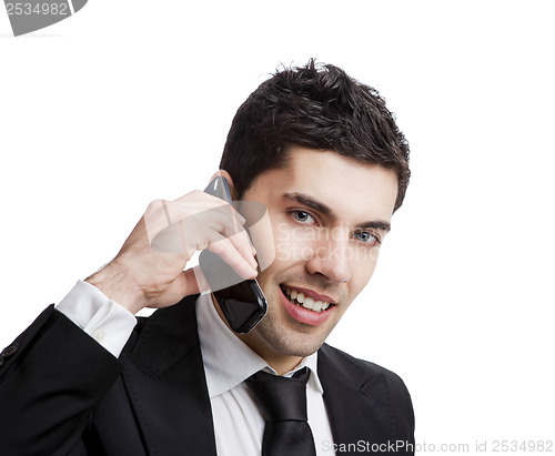 Image of Businessman calling