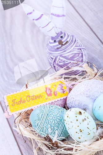 Image of festive traditional easter egg decoration 