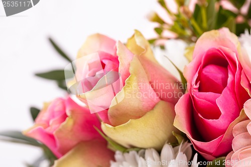 Image of Bouquet of fresh pink and white flowers