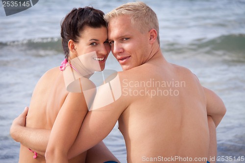 Image of Happy romantic young couple