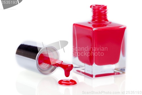 Image of Modern stylish red nail varnish or lacquer