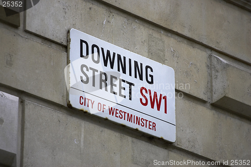 Image of Downing street sign, London, uk