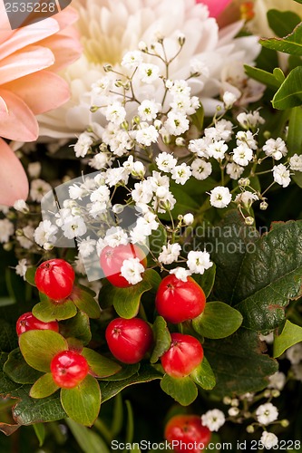 Image of Bouquet of fresh pink and white flowers