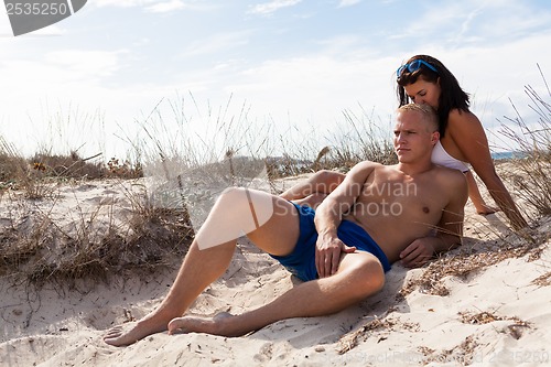 Image of young attractive couple in summer holiday