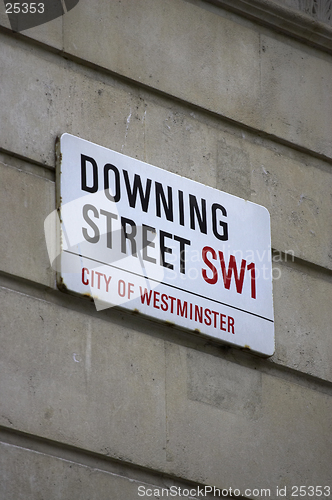 Image of Downing street sign, London, uk