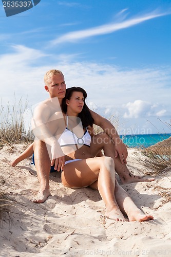 Image of Affectionate young couple on the beach