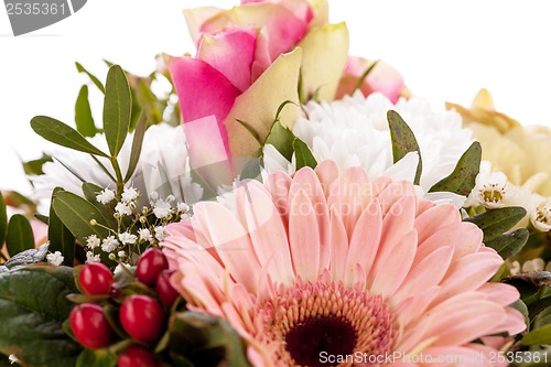 Image of Bouquet of fresh pink and white flowers