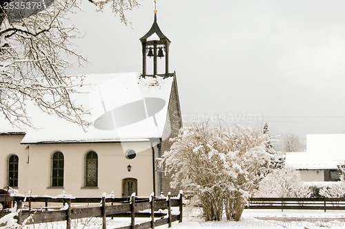 Image of forest and field  winter landscape