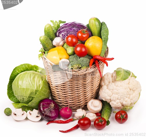 Image of Fruits and vegetables in the basket
